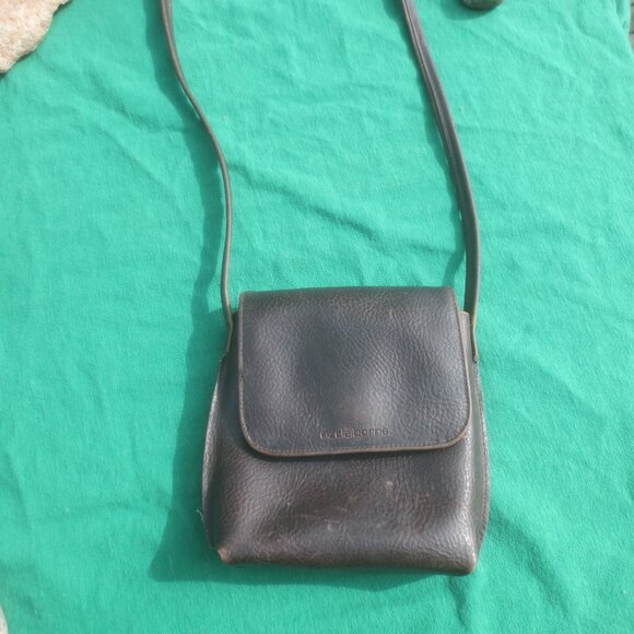 Liz Claiborne Thick Leather Distressed Style Shoulder Pouch Bag. - Picture 3 of 9